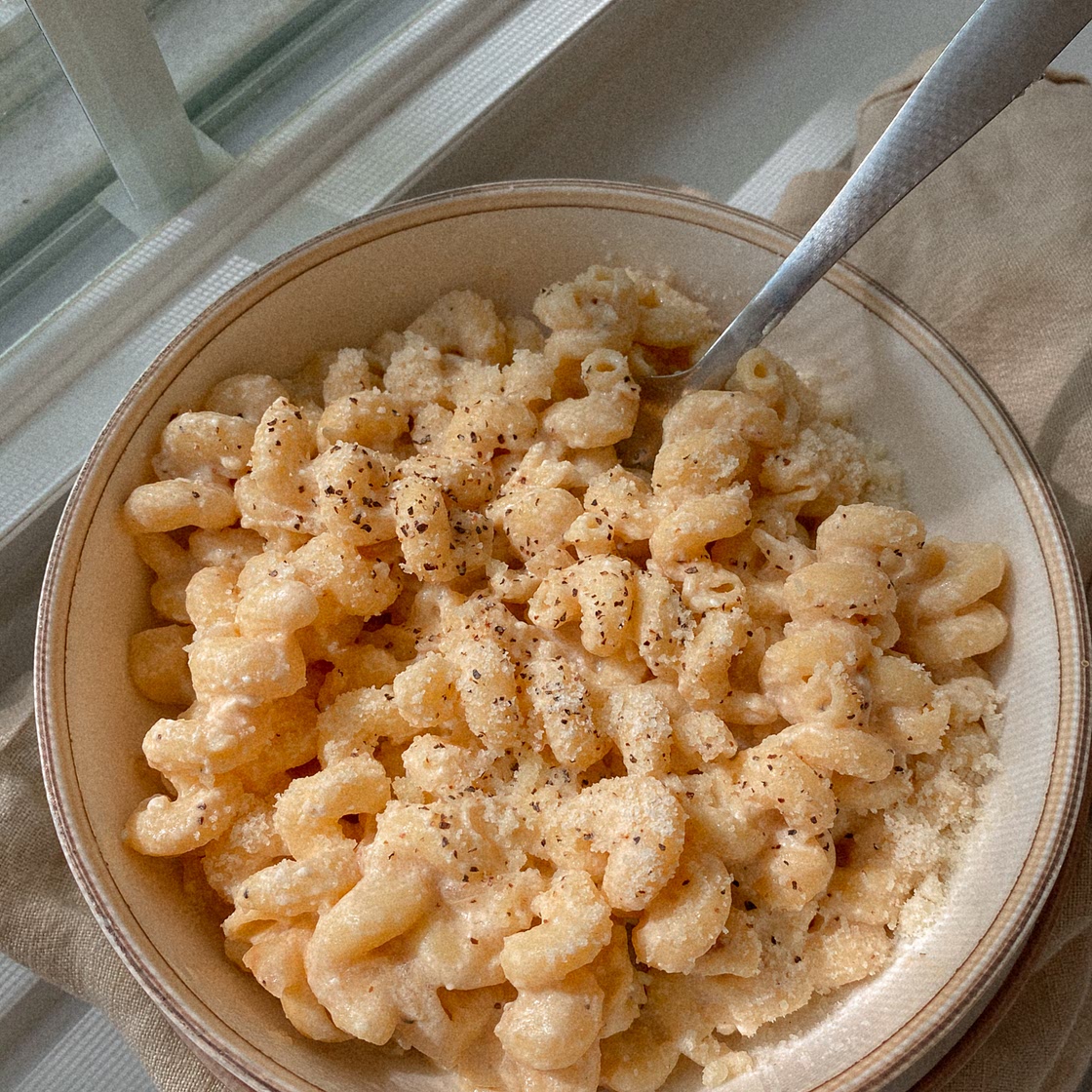 Creamy Cavatappi (gluten free, dairy free option)