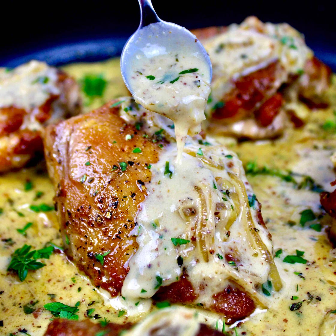 Creamy Dijon Chicken Thighs