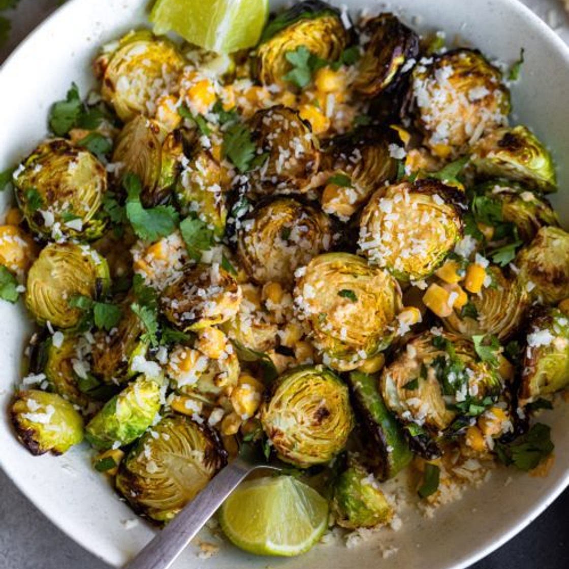 Mexican Street Corn Brussels Sprouts