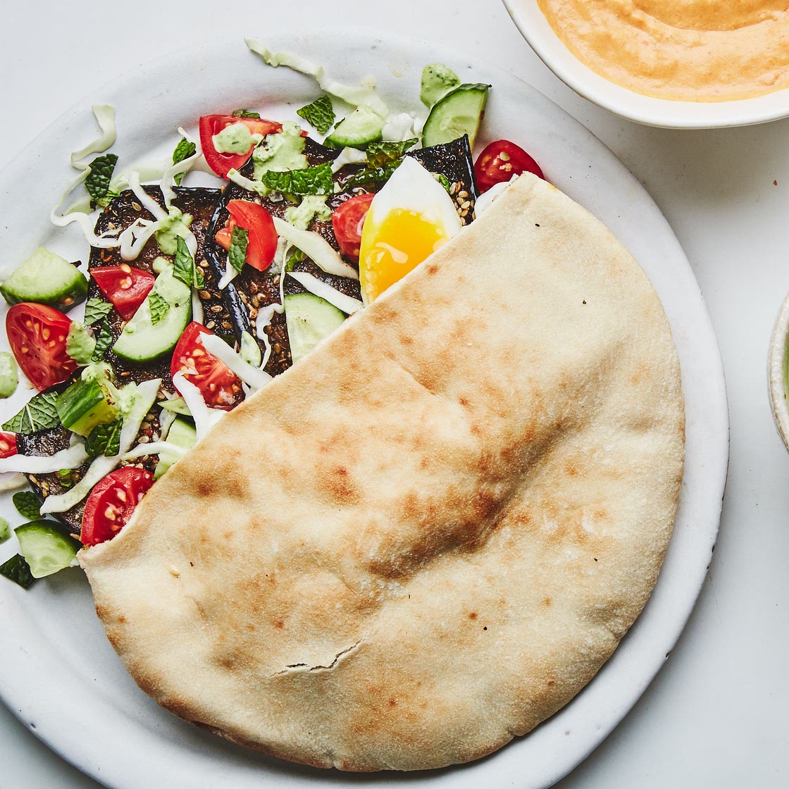 Roasted Eggplant Sabich Sandwiches