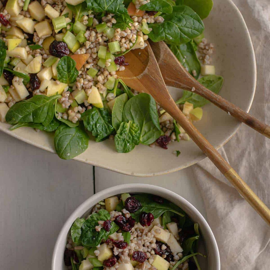 Cranberry Apple Buckwheat Salad