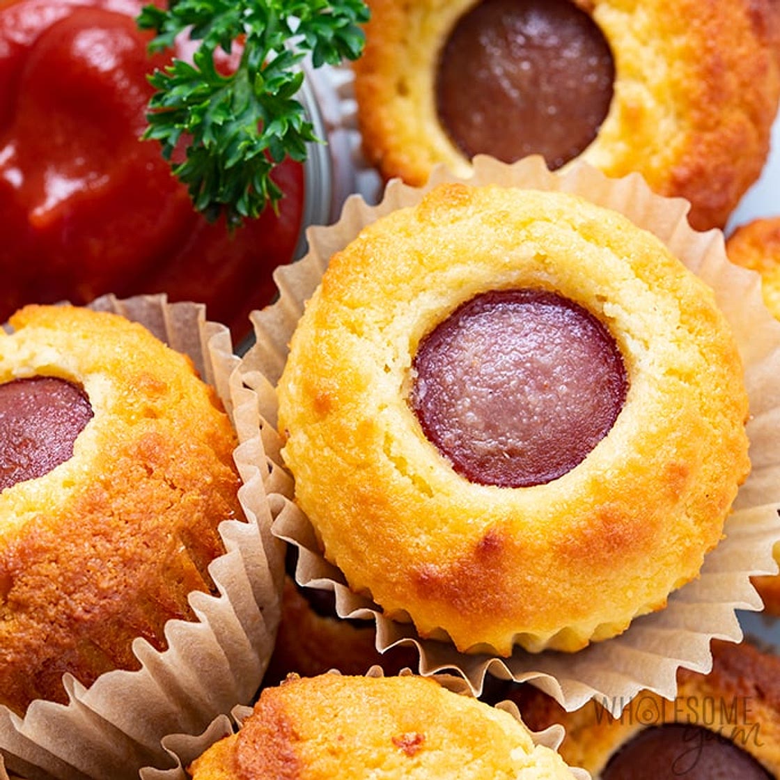 Keto Corn Dog Recipe (Mini Muffins)