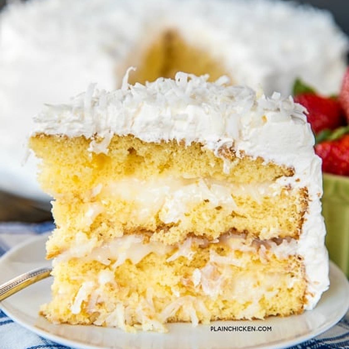 Coconut Cake with Sour Cream Frosting