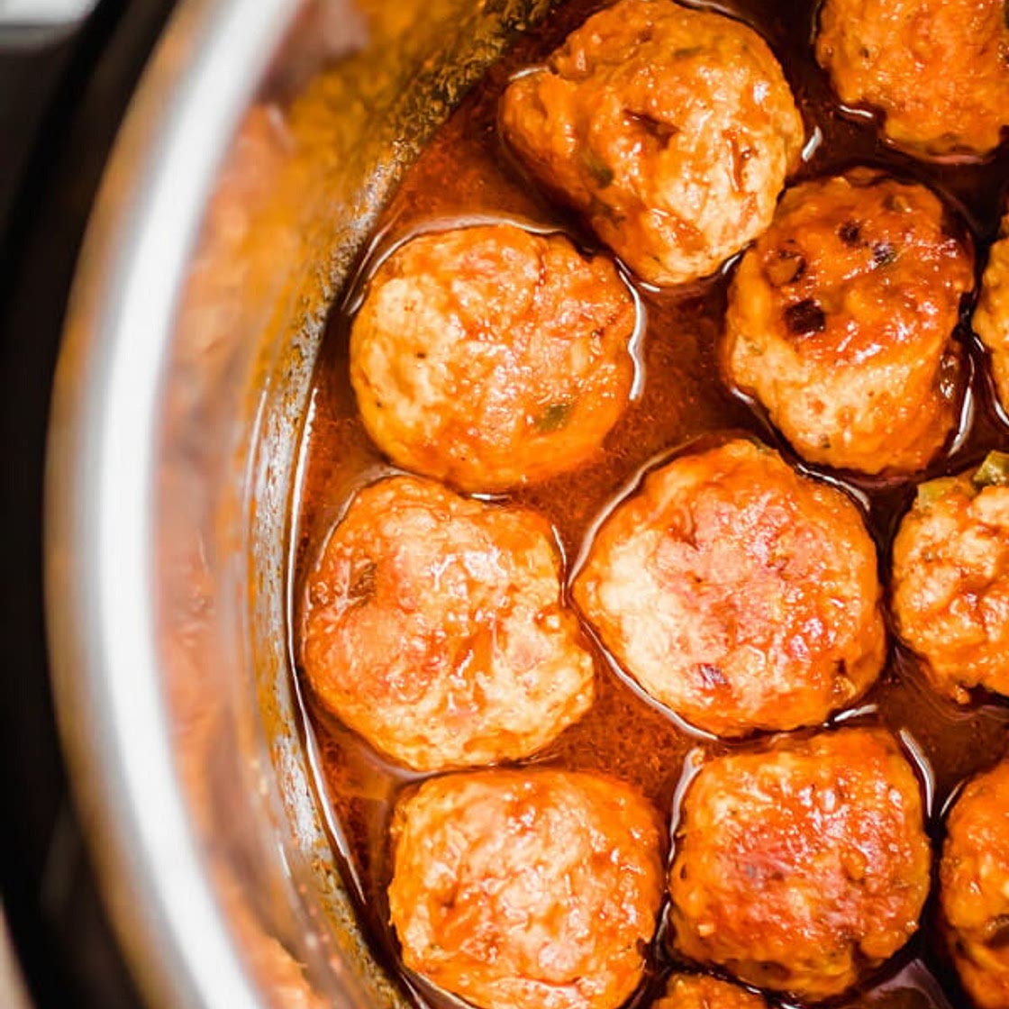 Instant Pot Spicy BBQ Turkey Meatballs