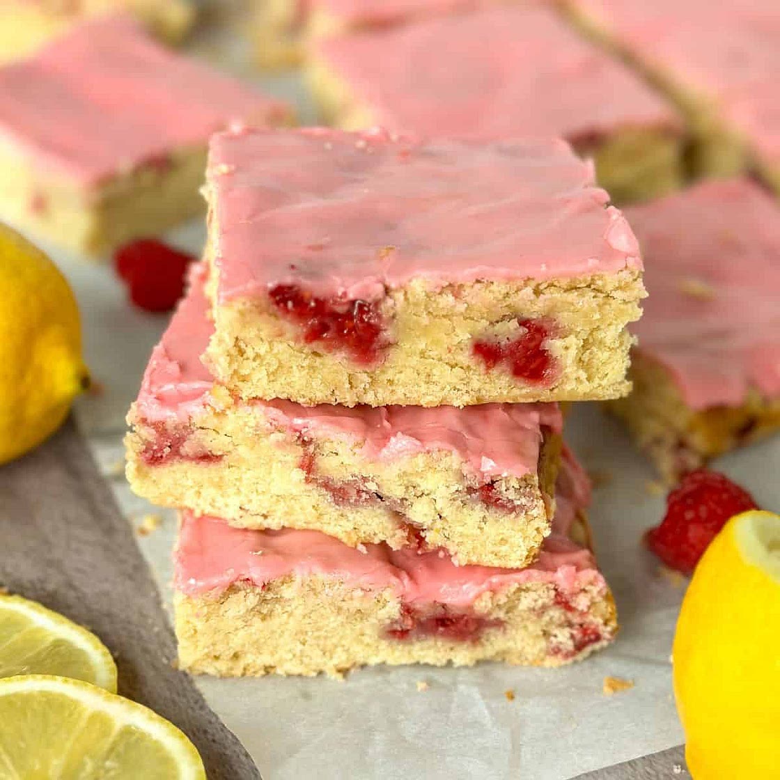Raspberry Lemon Blondies