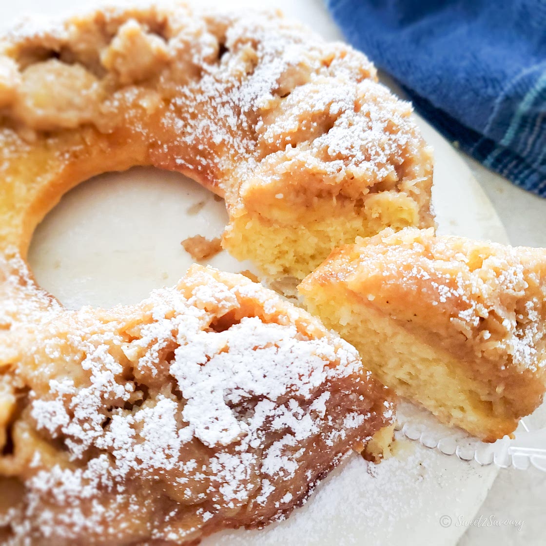 Banana Coconut Upside Down Bundt Cake