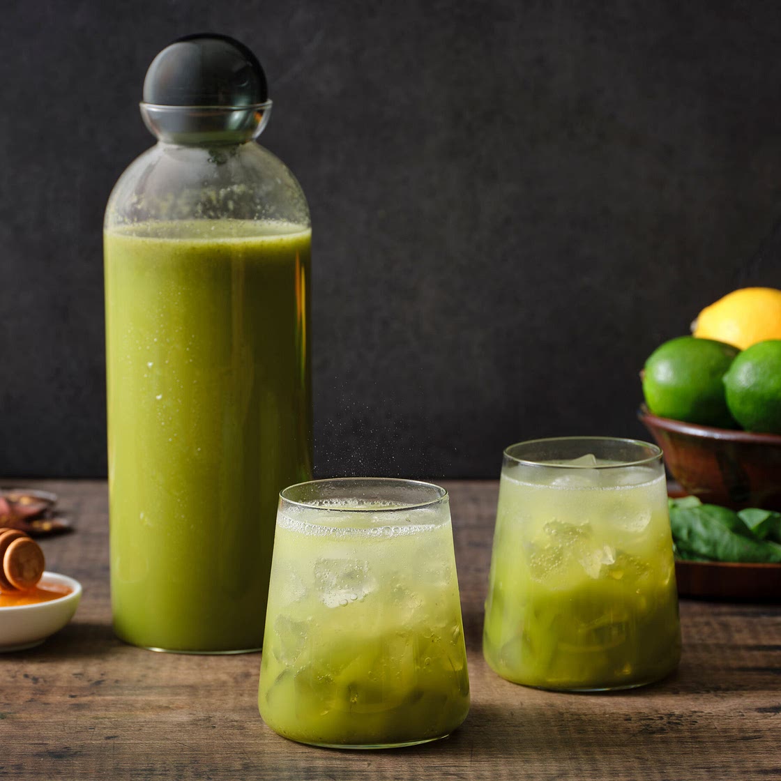 Lemon, Honey and Basil Agua Fresca