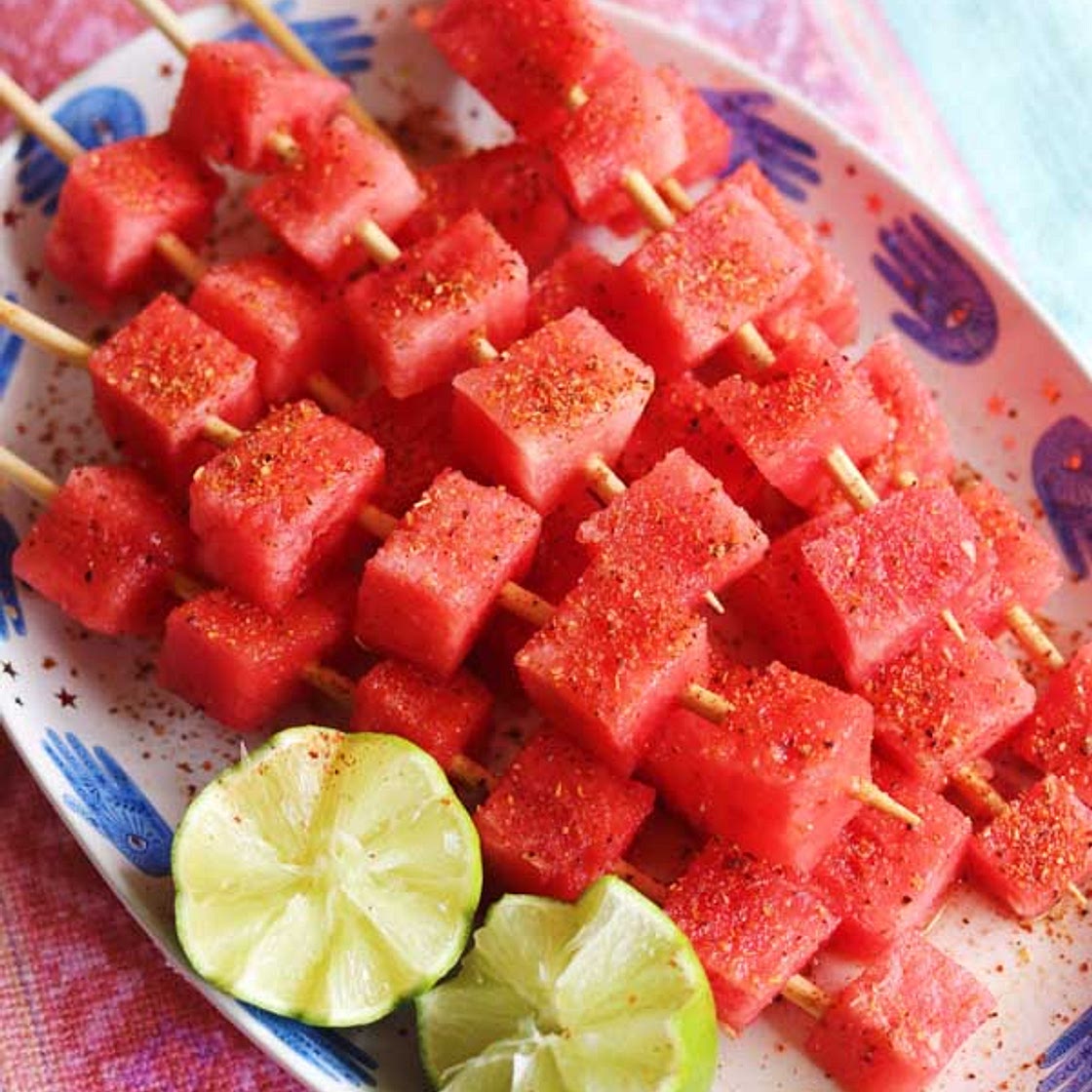 Skewered Watermelon with Tajin