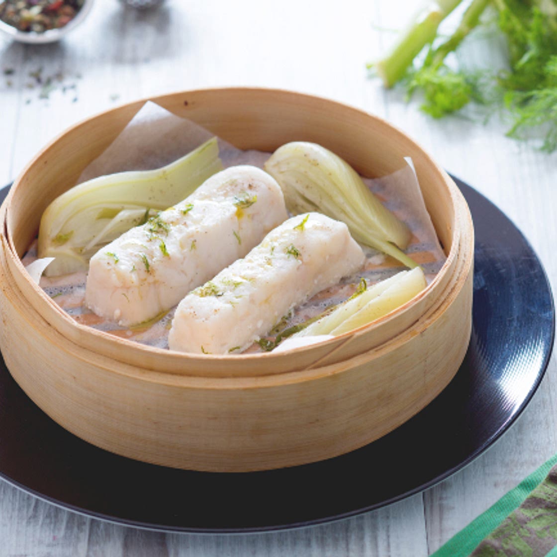 Merluzzo al vapore di tè