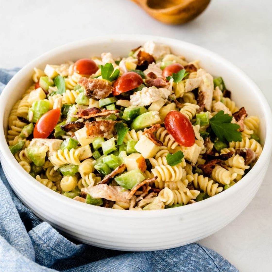 Chicken Club Salad Pasta