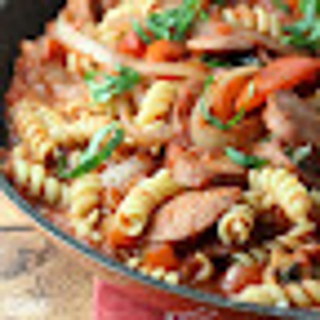 Smoked Sausage and Pepper Pasta Skillet