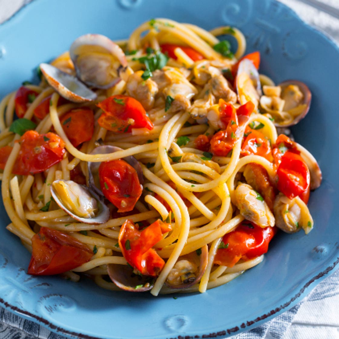Spaghetti alle vongole e pomodorini