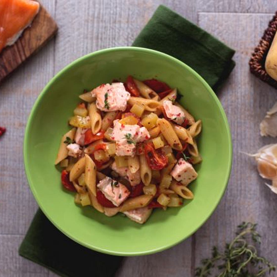 Pasta con salmone e patate