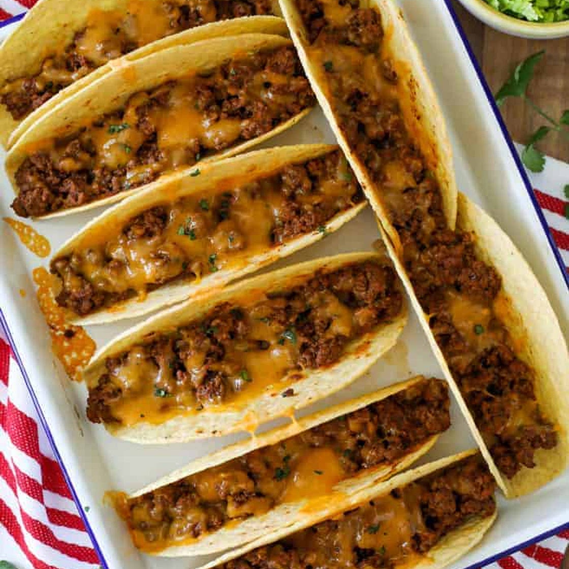 Cheesy Oven Baked Tacos