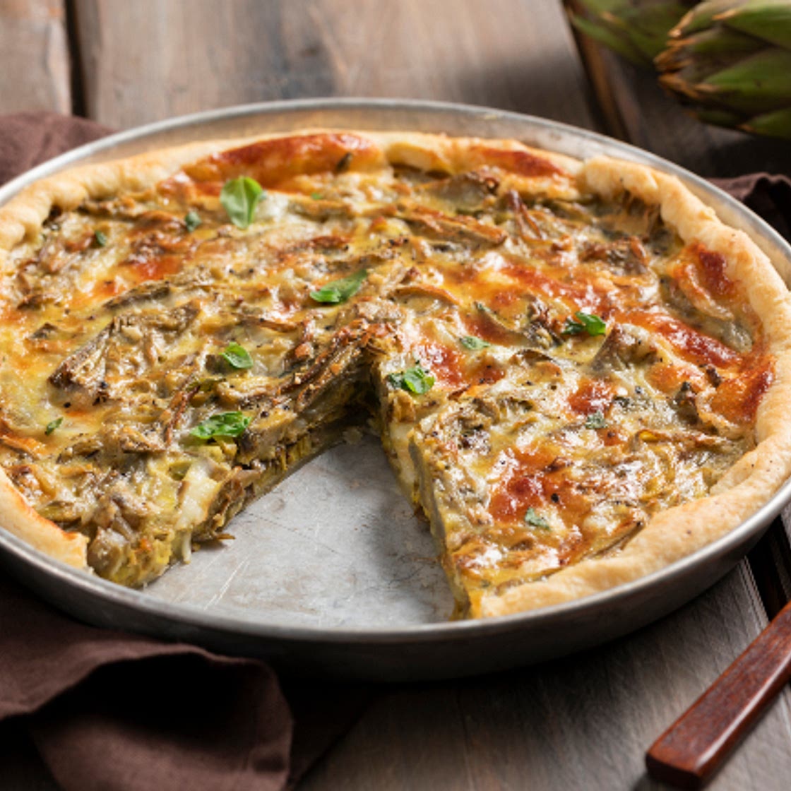 Torta salata ai carciofi