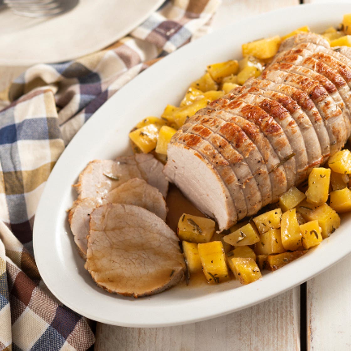 Arrosto di vitello al forno con patate