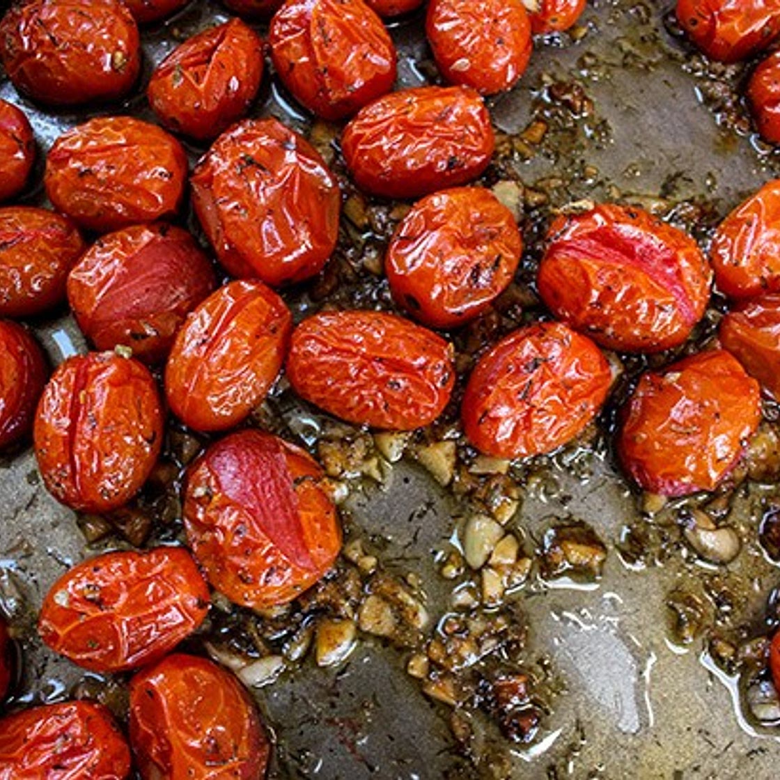 Roasted Cherry Tomatoes with Garlic and Balsamic