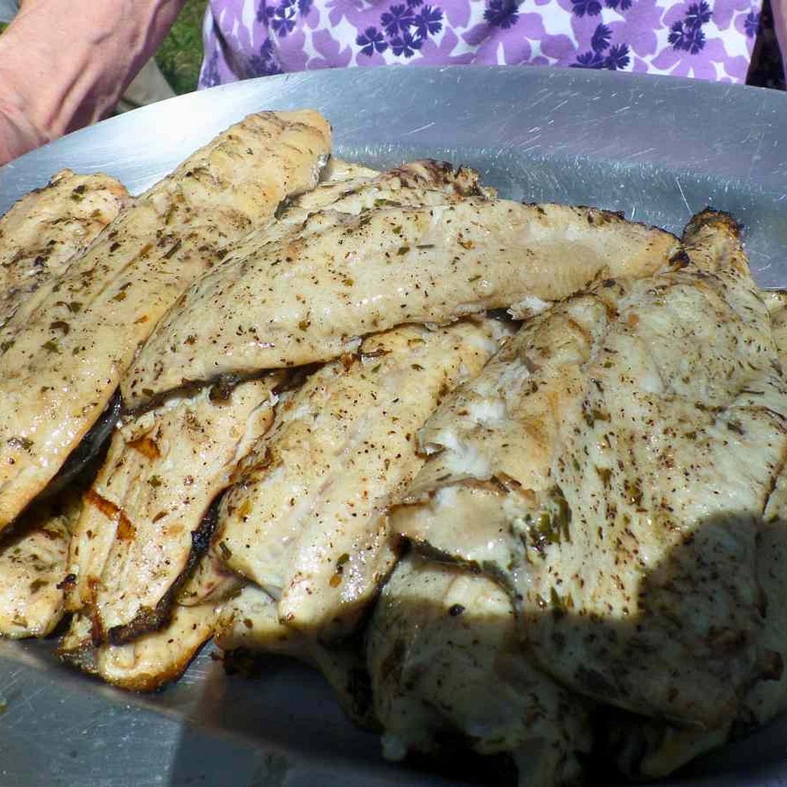 Simple Trout on the Grill with Lemon and Taragon