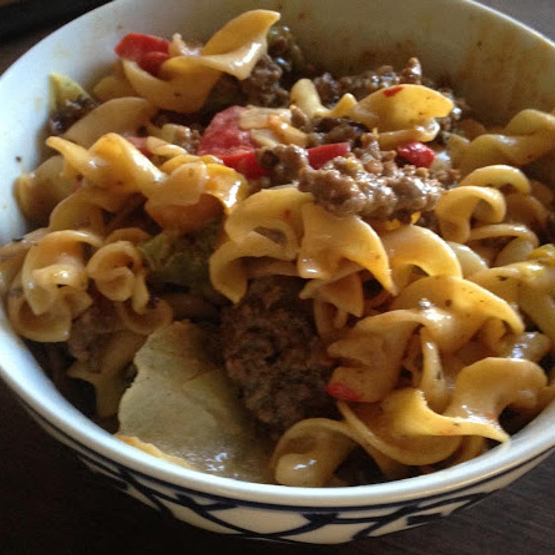 Beef and Vegetable Skillet with Queso