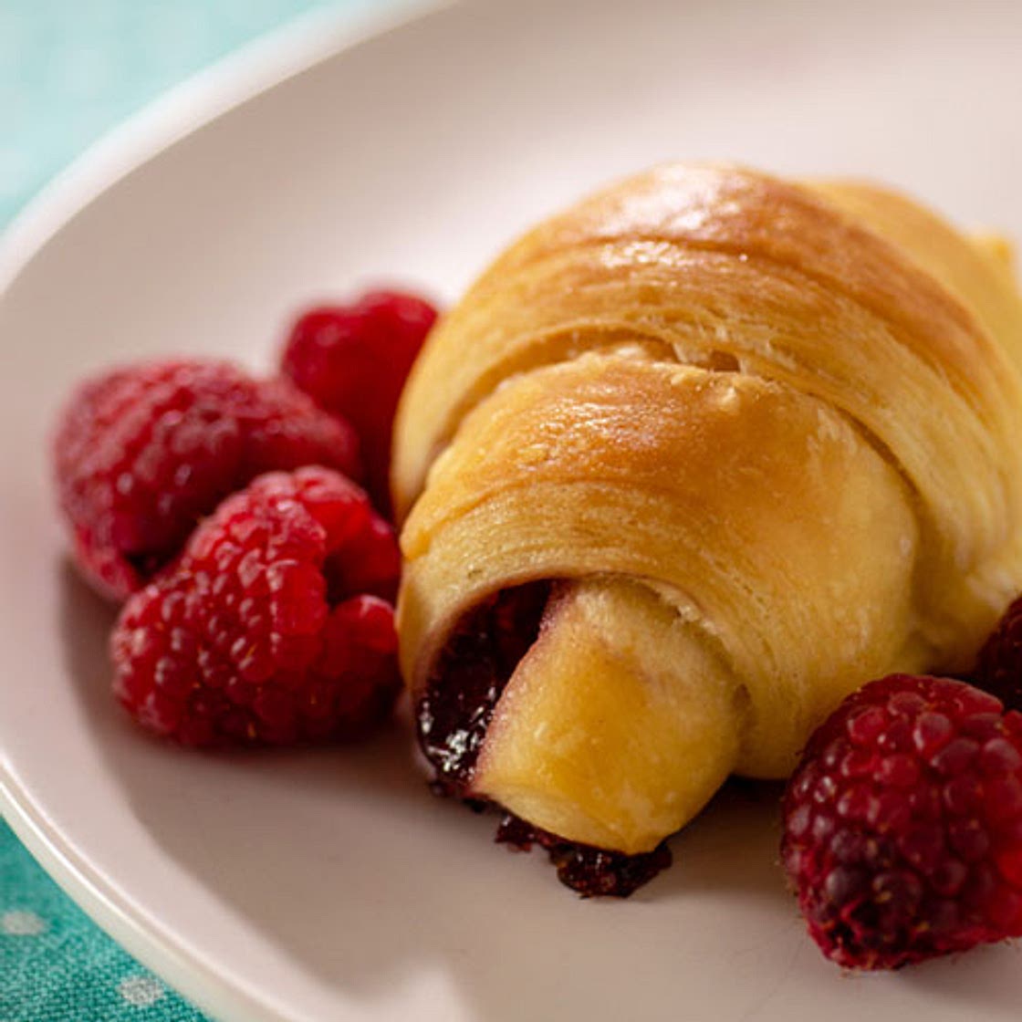 Raspberry Brioche Crescents