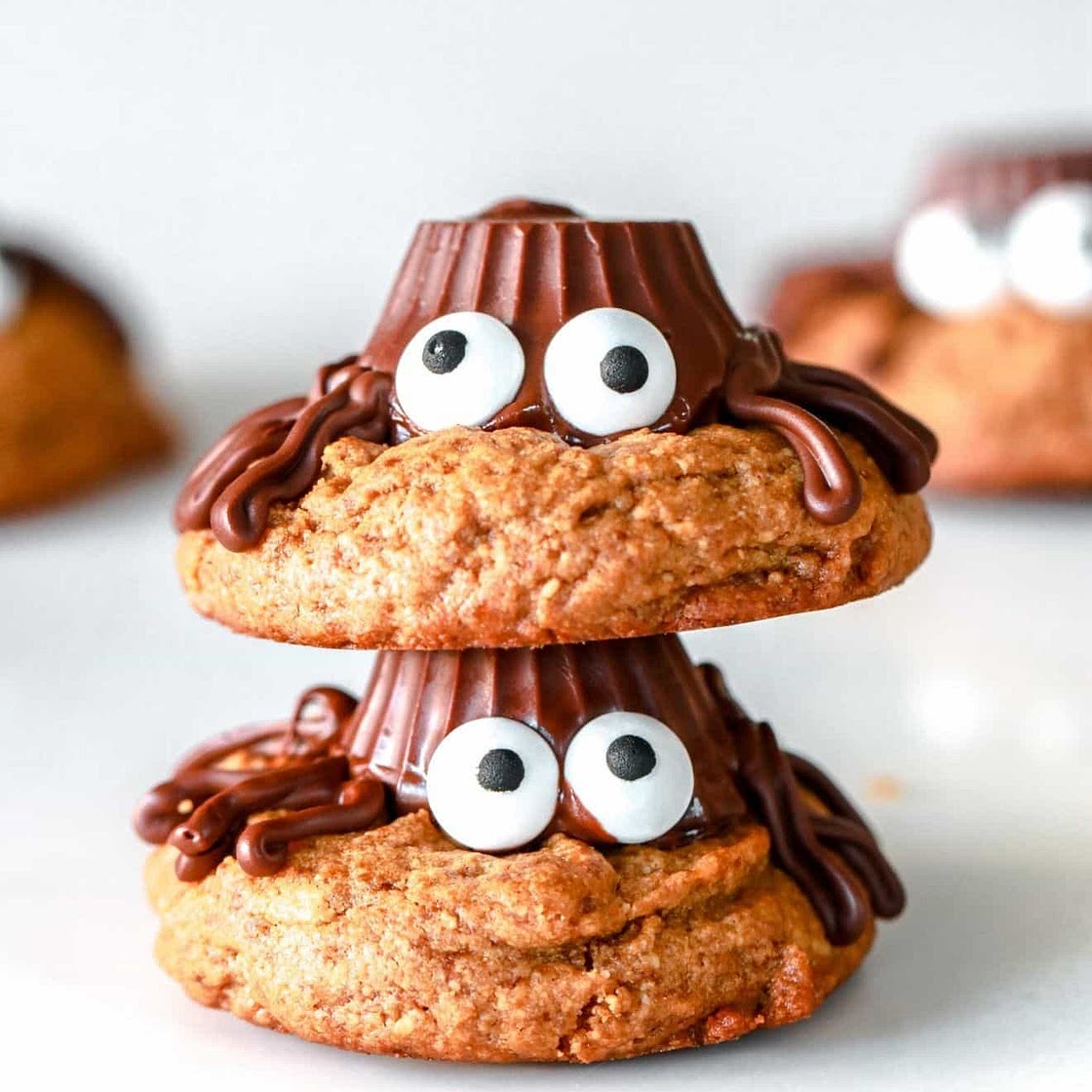 Peanut Butter Spider Cookies