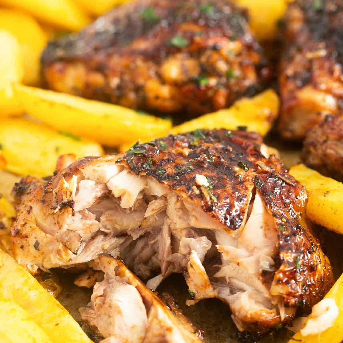 Roasted Chicken Thighs and Potatoes