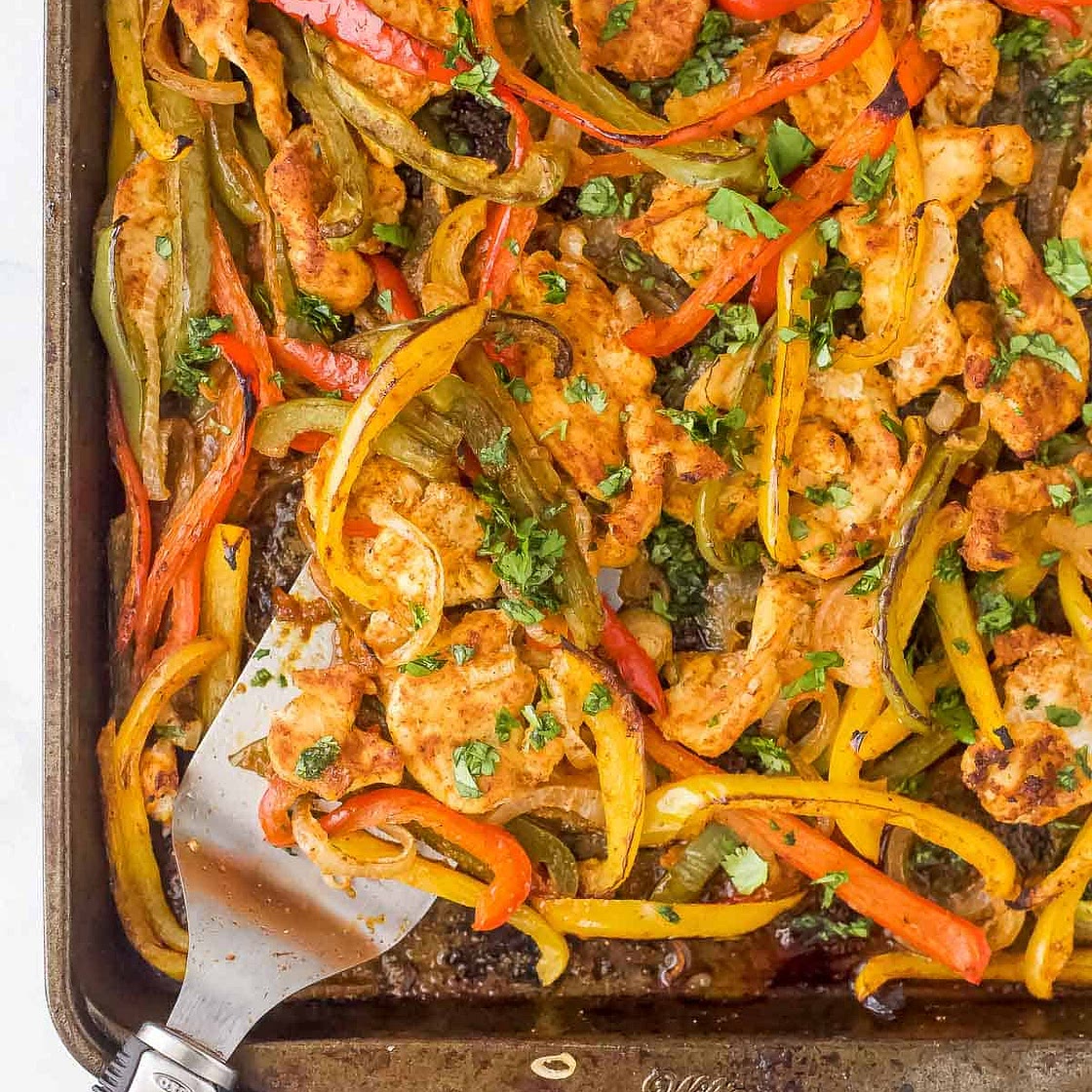 Easy Sheet Pan Chicken Fajitas