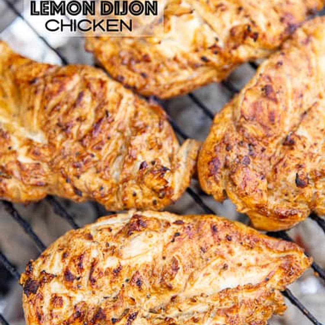 The BEST Grilled Lemon Dijon Chicken