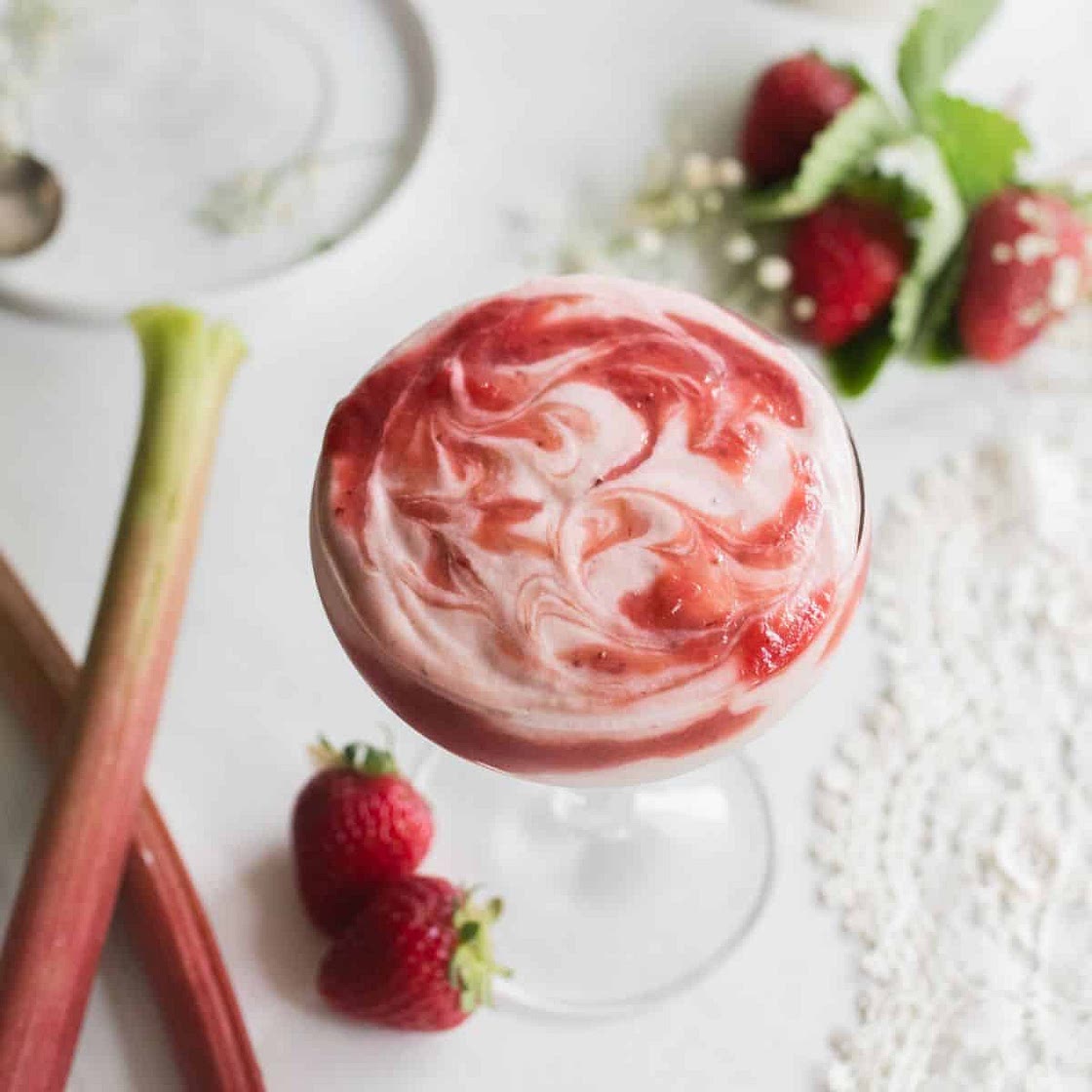 Strawberry Rhubarb Mousse