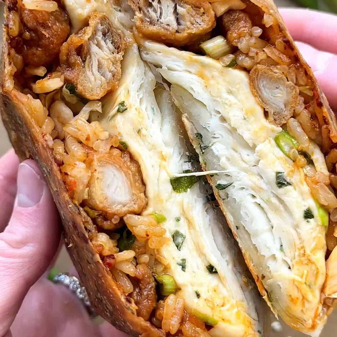 Green Onion Pancake Crunchwrap HACK