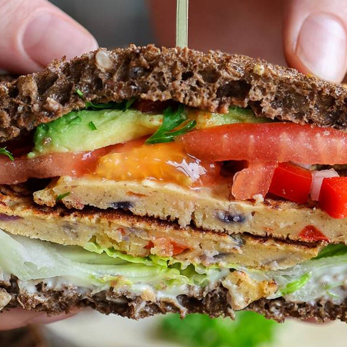 Chickpea Omelette Sandwich