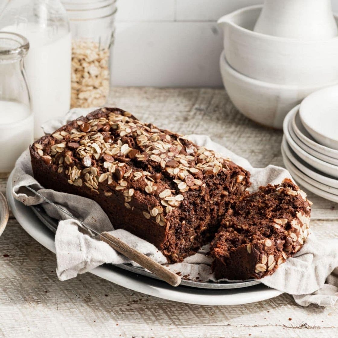 Chocolate Oatmeal Banana Bread