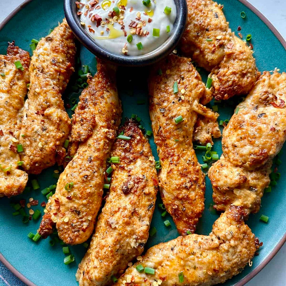 Low Carb Parmesan Chicken Fingers