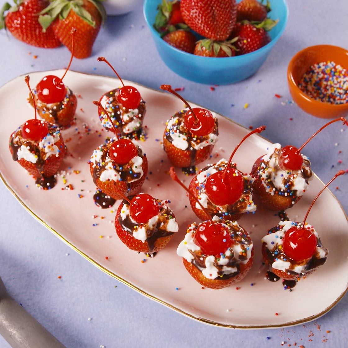 Strawberry Sundae Bites