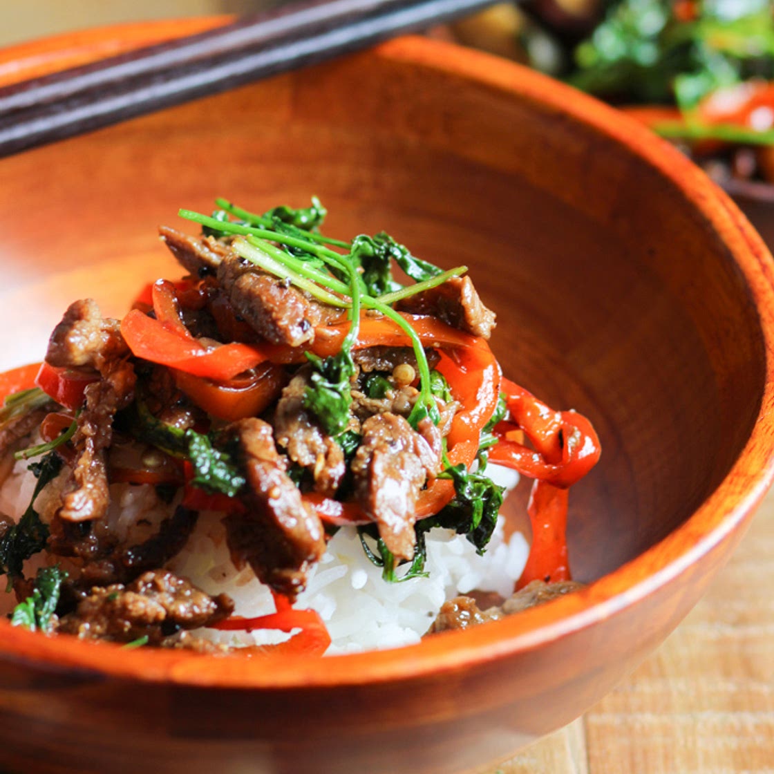Marinated Beef Stir Fry With Cilantro