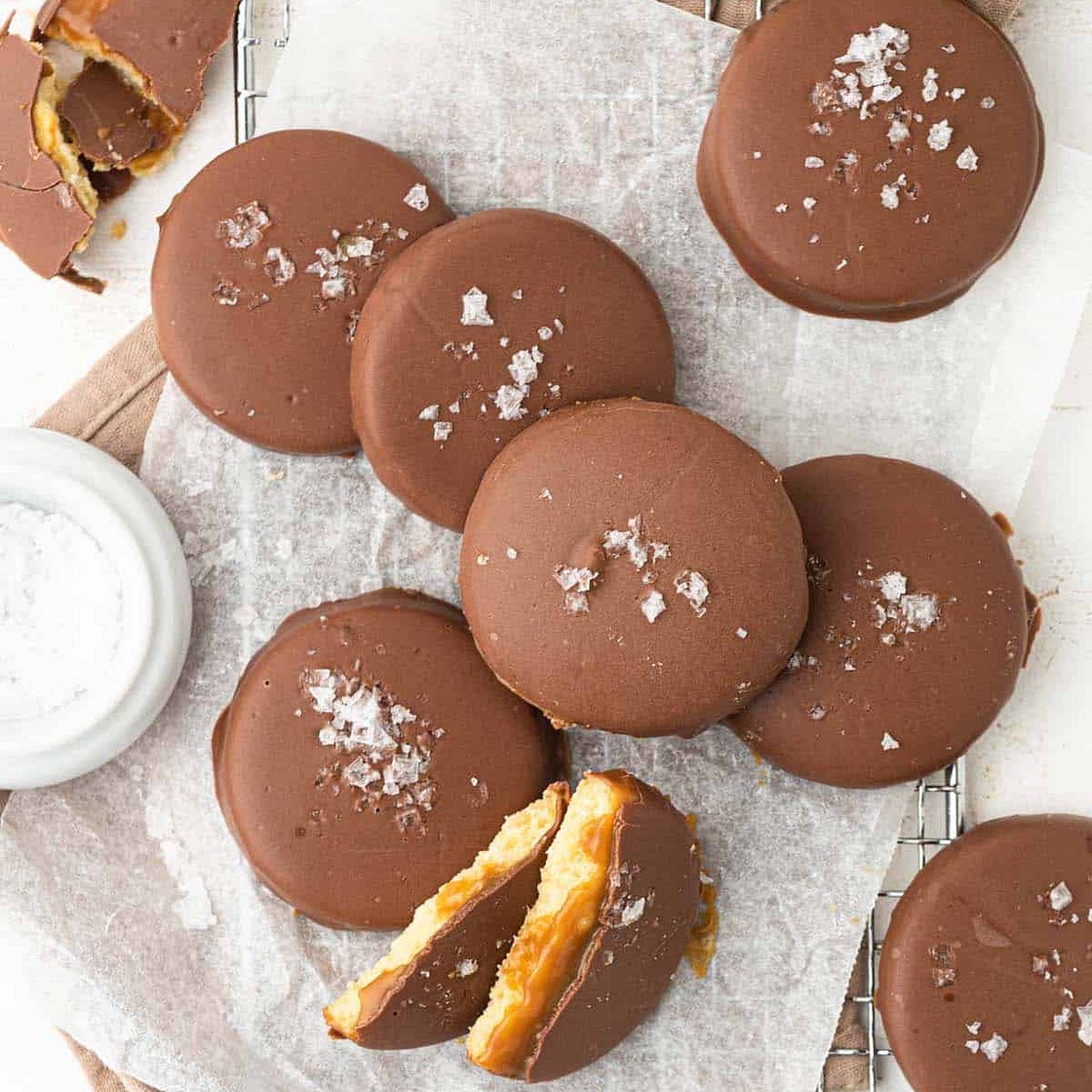 Twix-Inspired Shortbread Cookies | Catherine Zhang