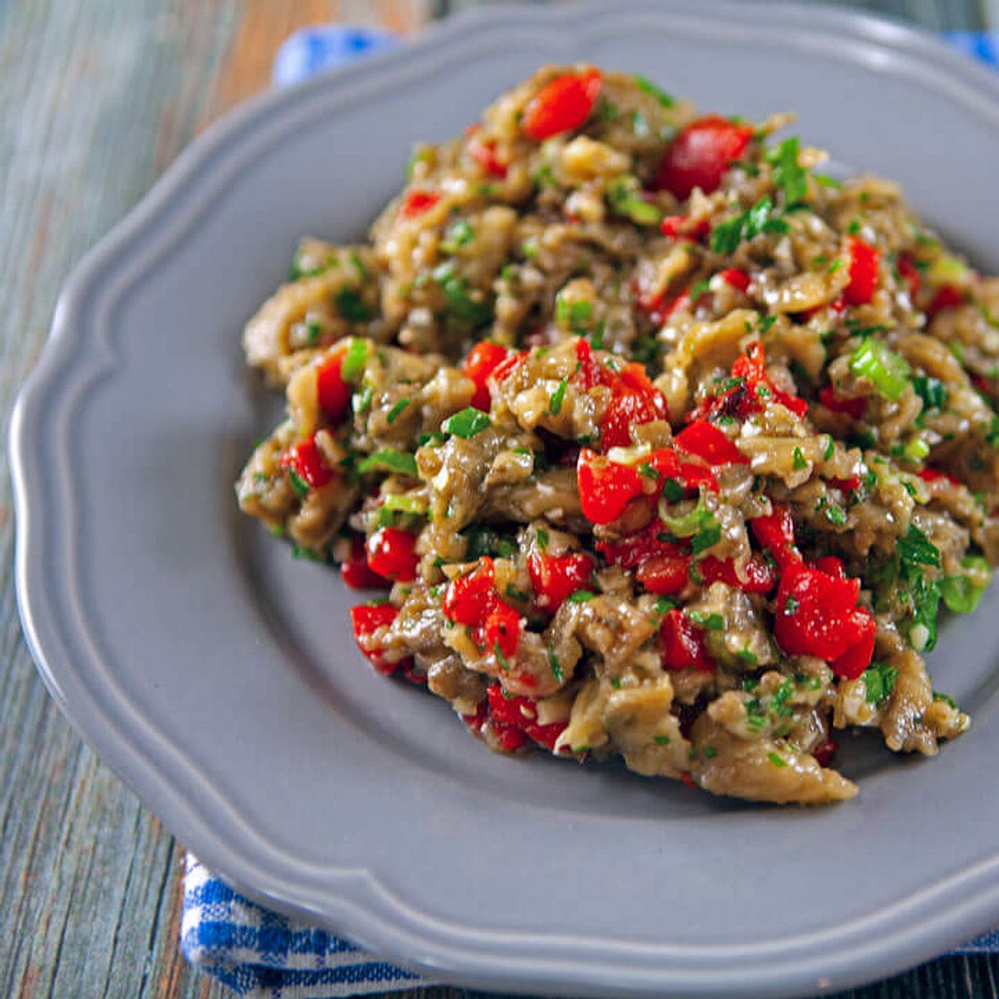 Greek Roasted Eggplant Dip - Melitzanosalata