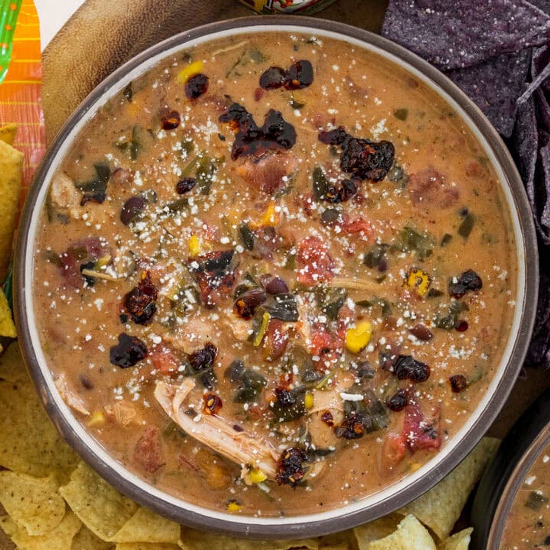 Slow Cooker Creamy Chicken Taco Soup