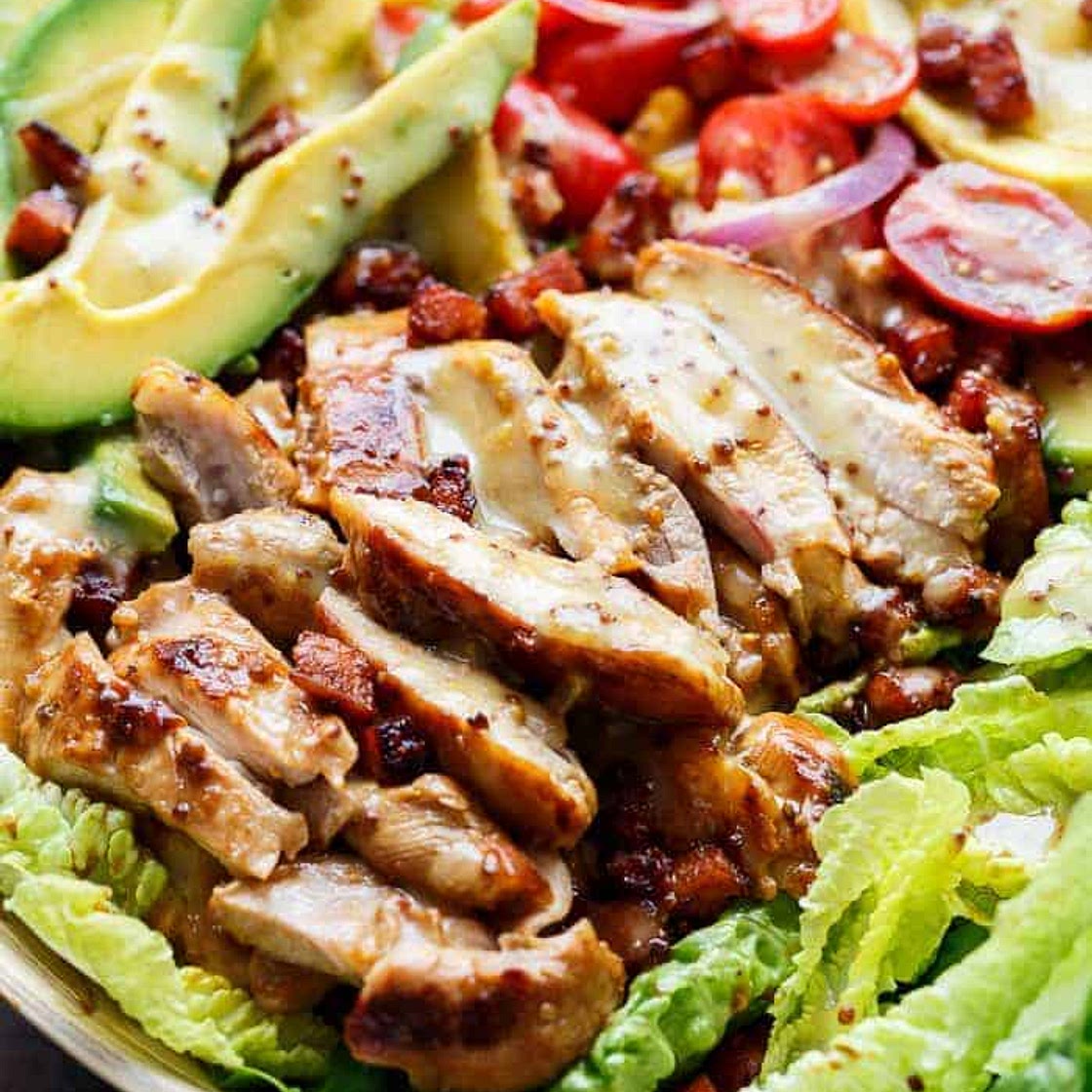 Honey Mustard Chicken Salad With Bacon & Avocado