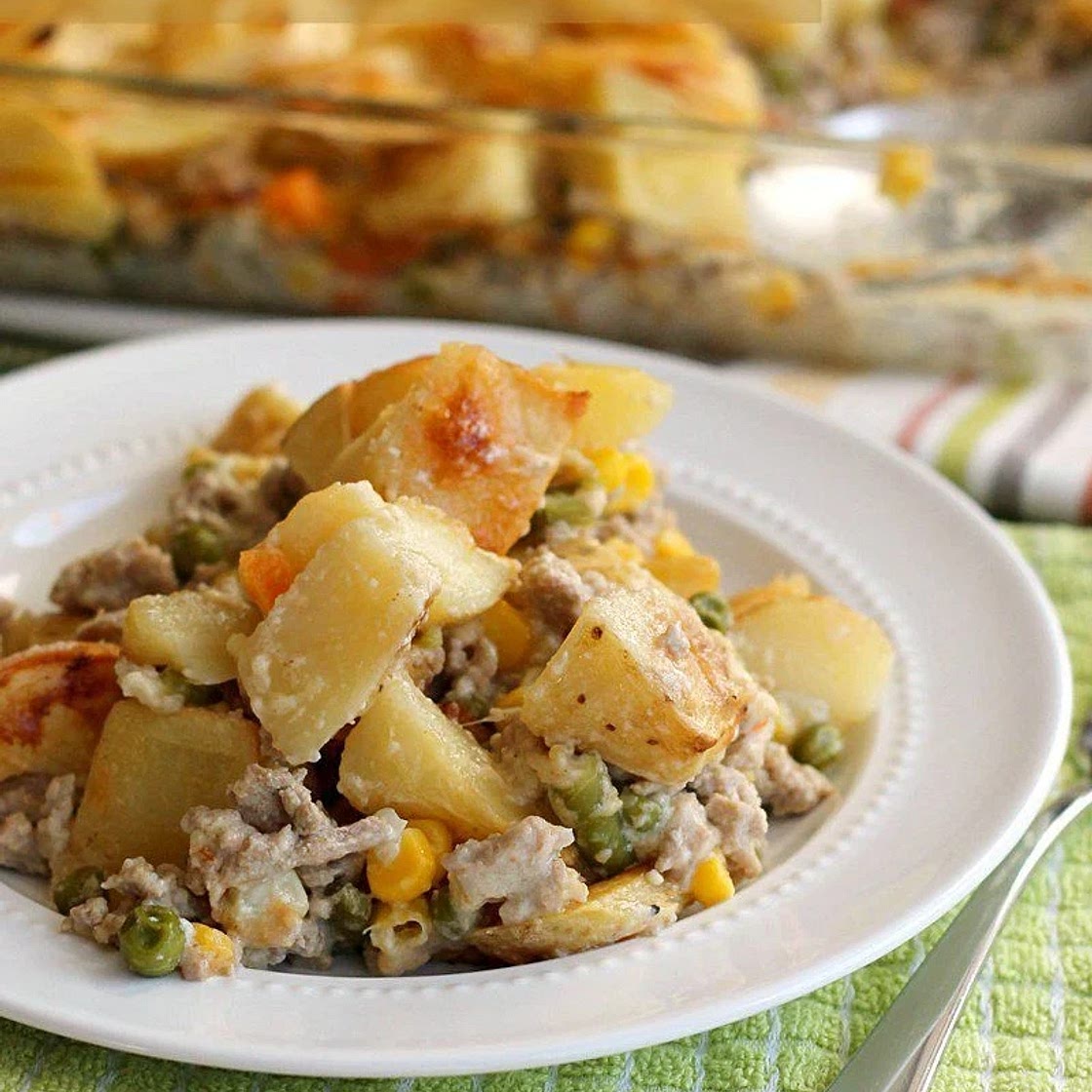 Good-for-You Meat and Potatoes Casserole