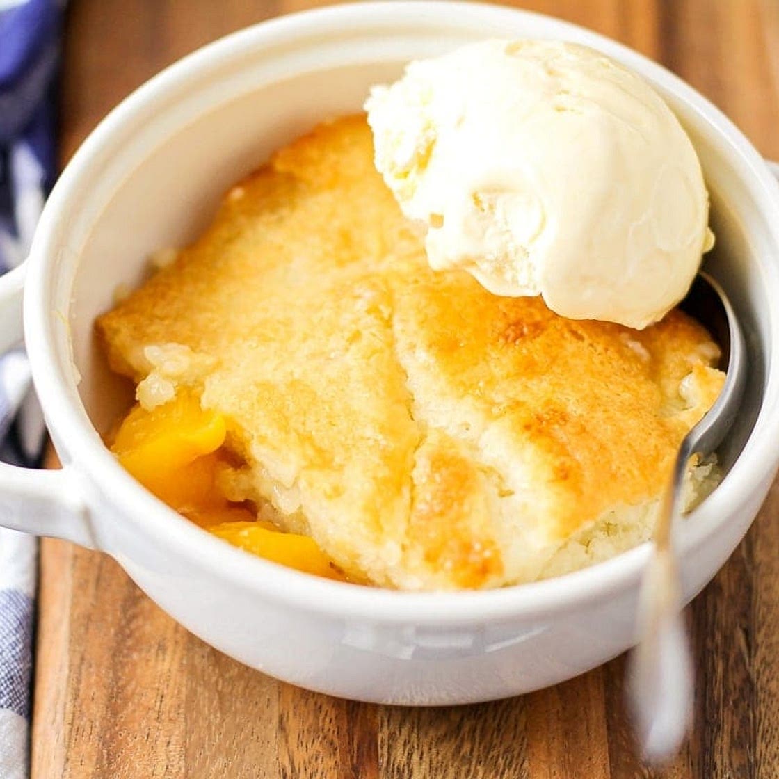 Peach Cobbler with Canned Peaches