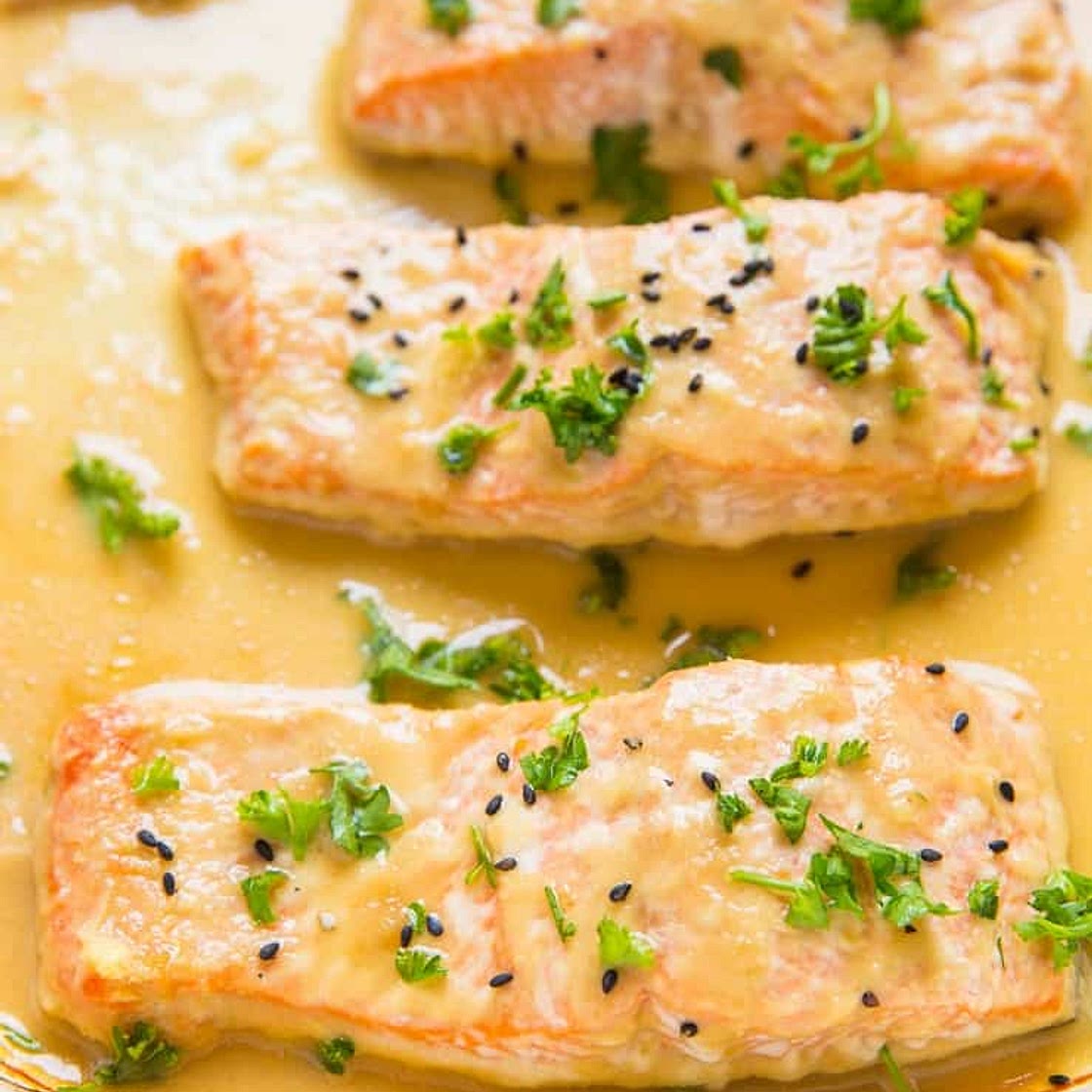 Pineapple Ginger Glazed Baked Salmon