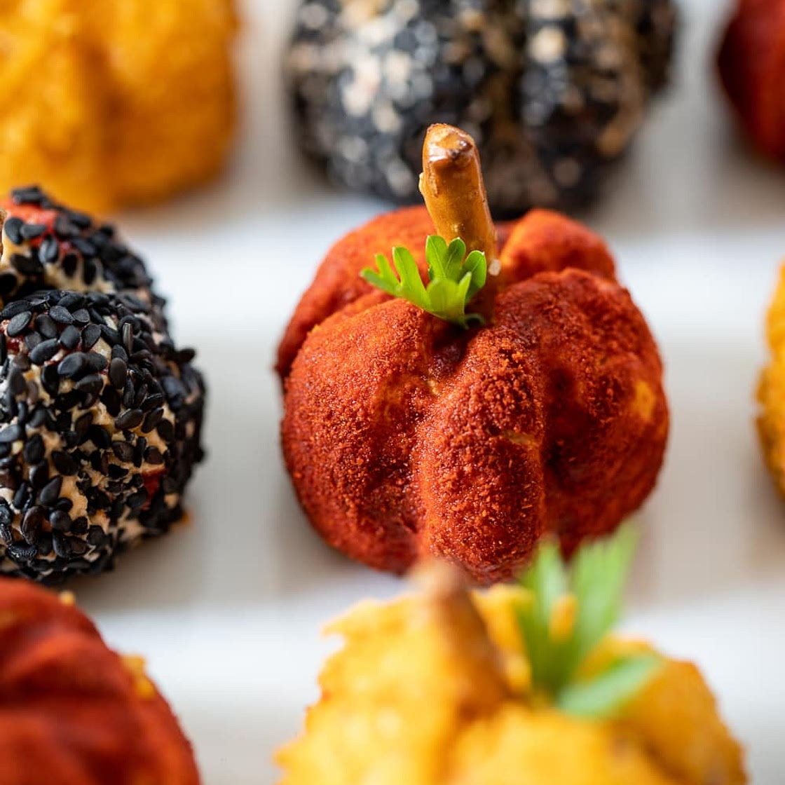 Mini Pumpkin Cheese Balls