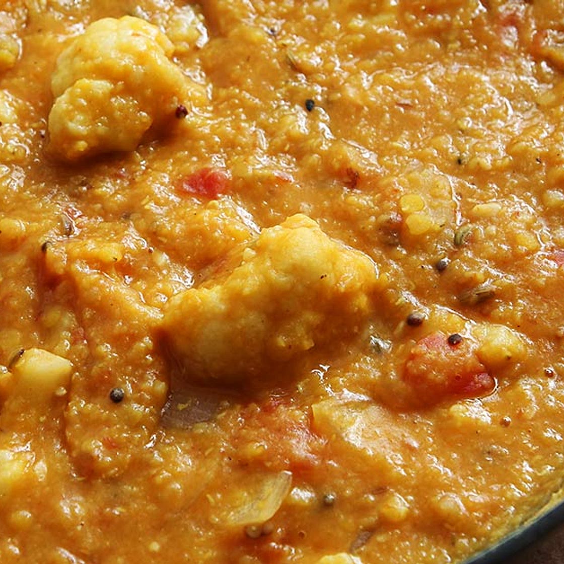 Cauliflower Dal with Panch Phoran