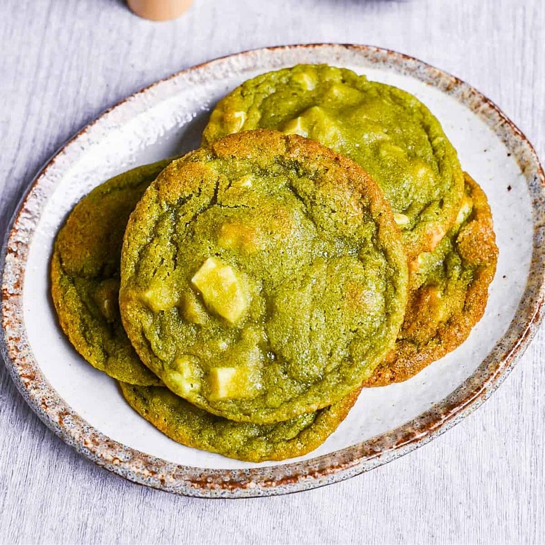 Matcha and White Chocolate Cookies