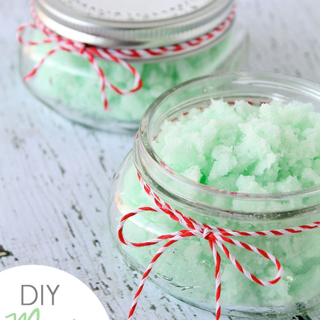 DIY Mint Sugar Scrub