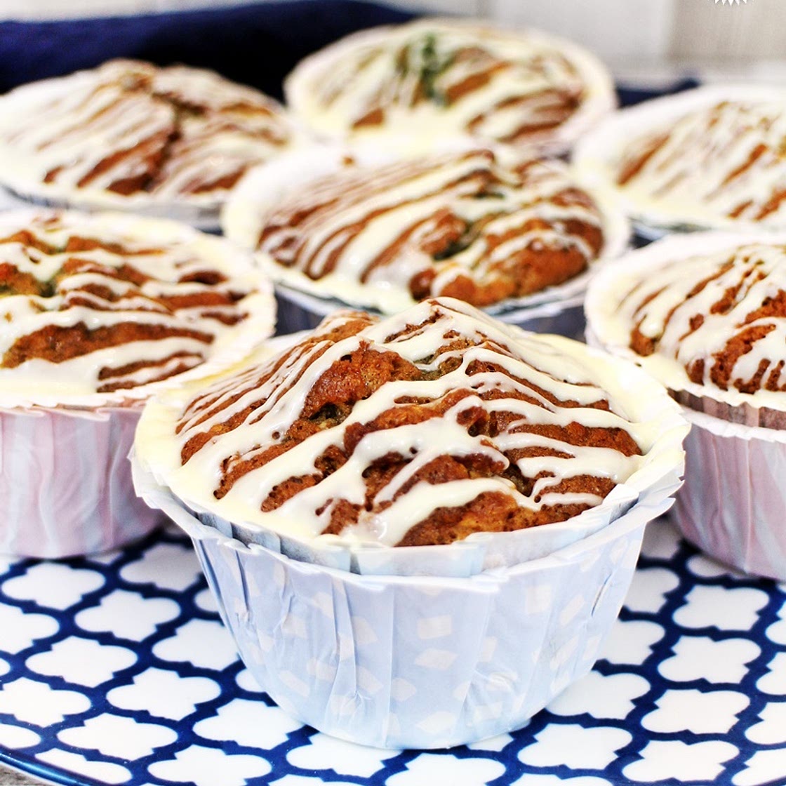 Blueberry, Banana & White Chocolate Chip Muffins