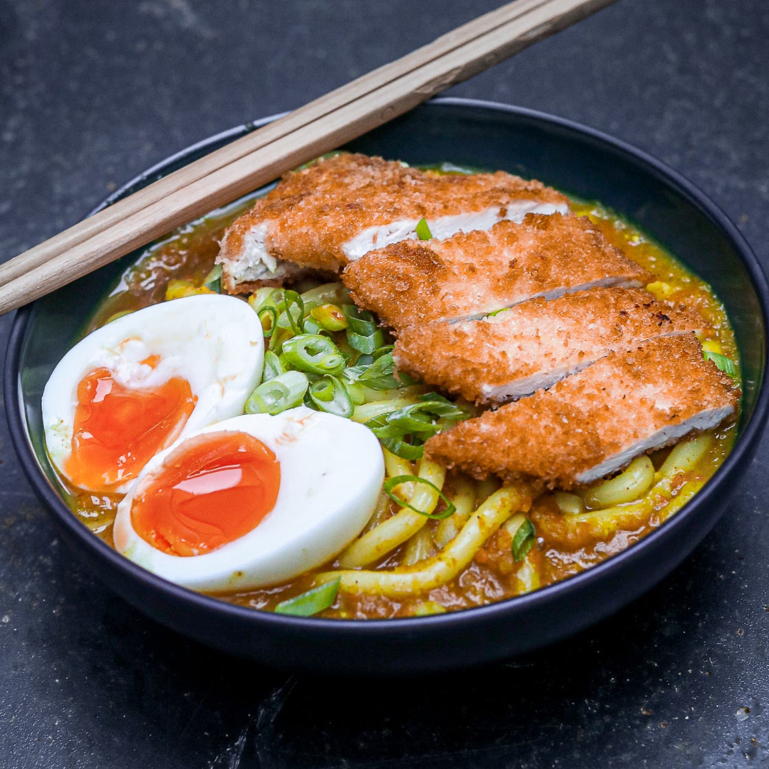Chicken Katsu Curry Udon Soup