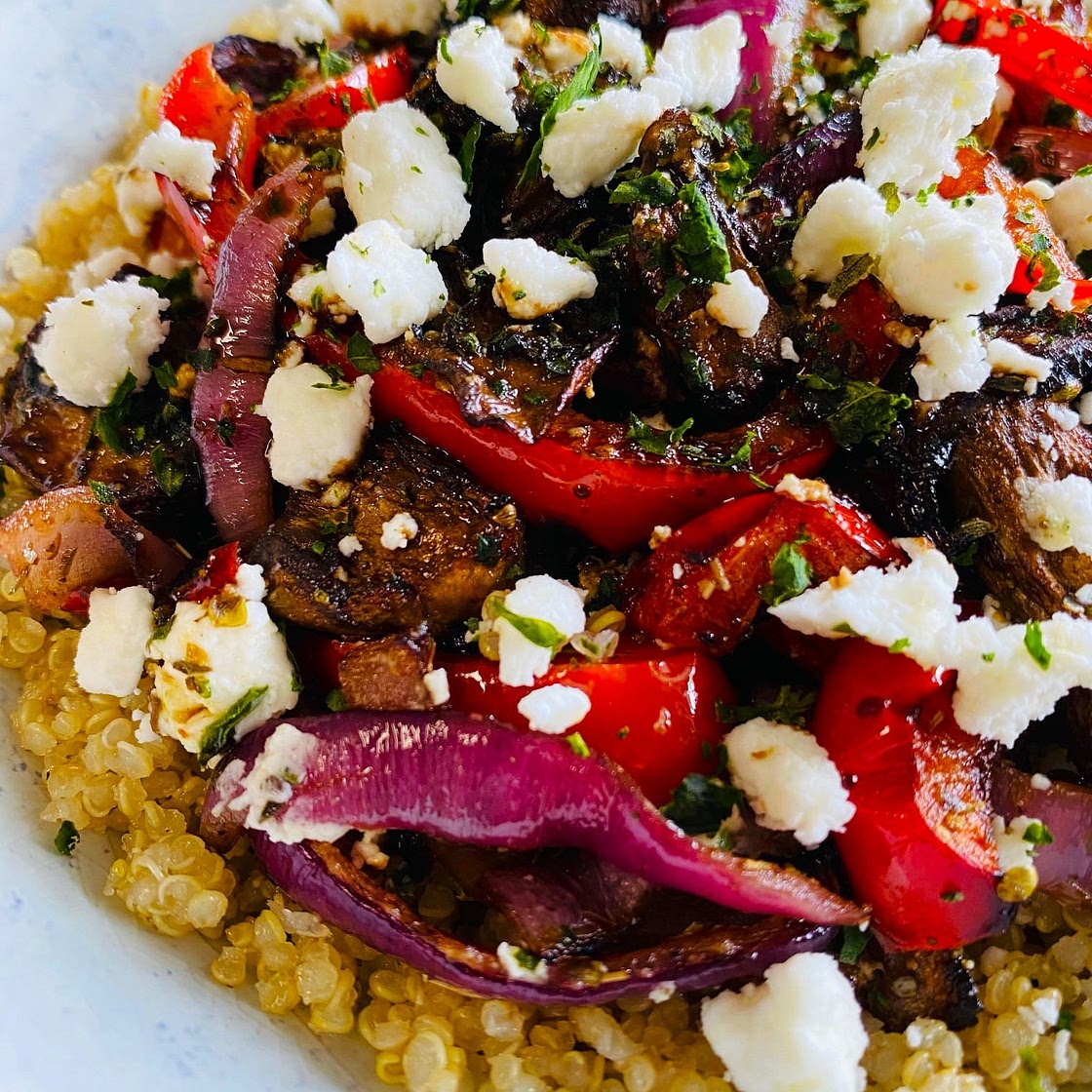 Air Fryer Veggie Quinoa Bowls