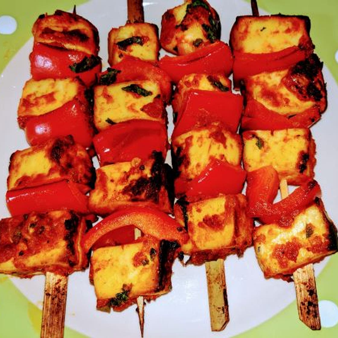 Paneer and Mango Skewers (4)